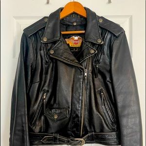 Genuine Harley Davidson Ladies Large Black Biker Jacket